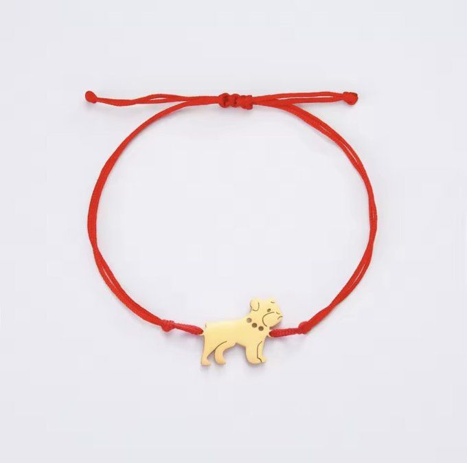 Bracelet rouge bulldog 