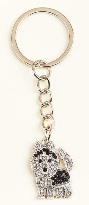 Porte clé strass husky