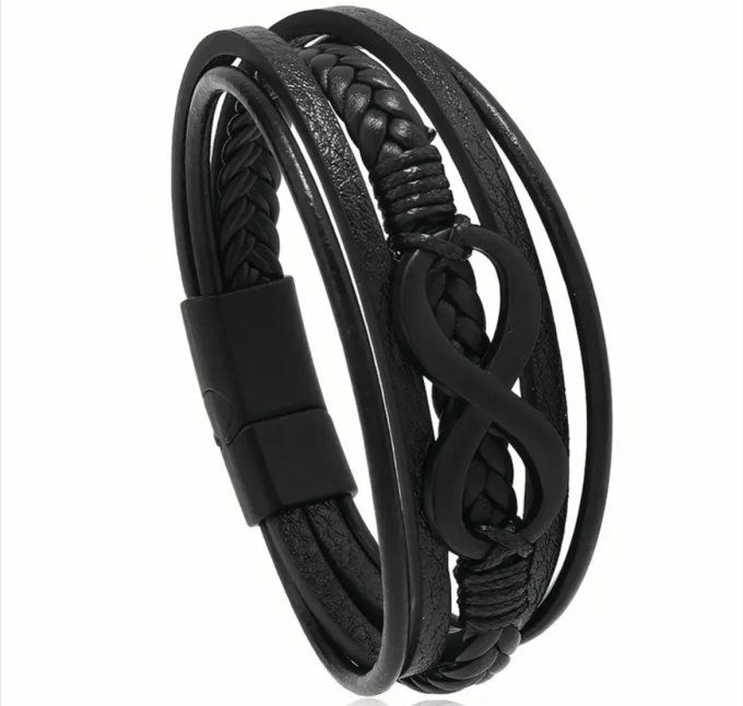 Bracelet simili homme infini