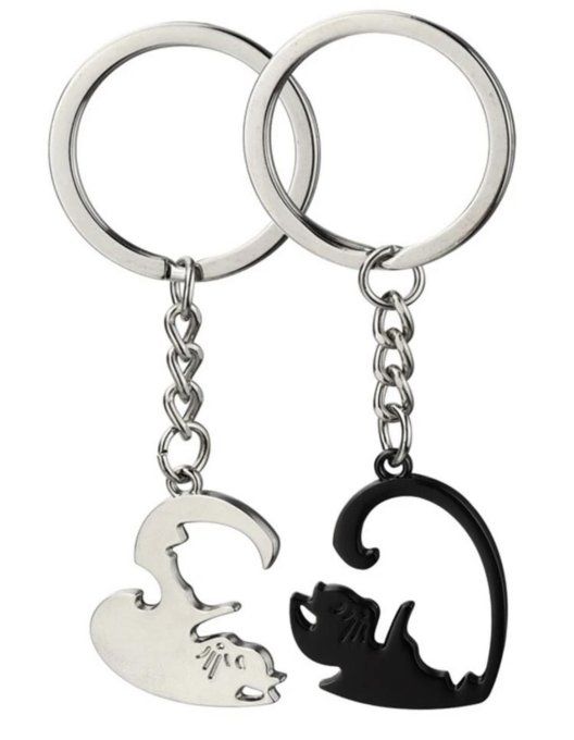 Portes clé ying/yang chat