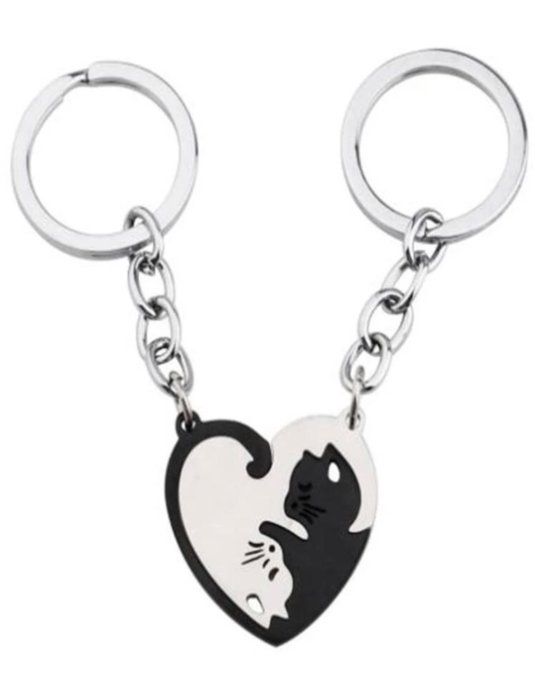 Portes clé ying/yang chat