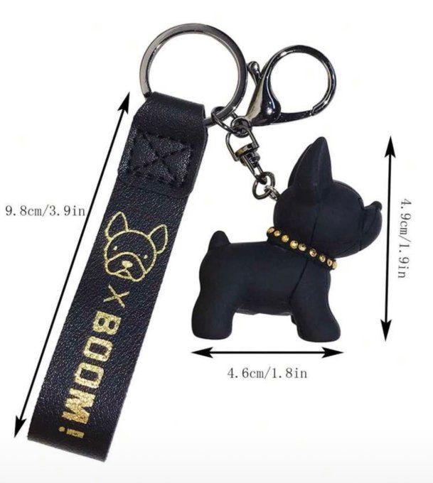 Porte clé Dog noir