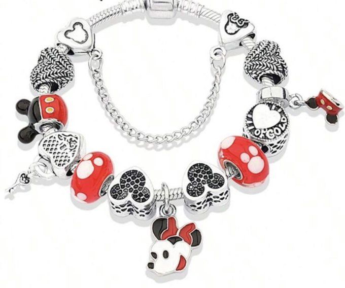 Bracelet breloques rouge