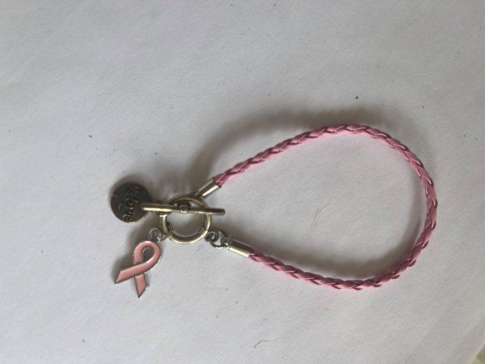 Bracelet corde octobre rose 